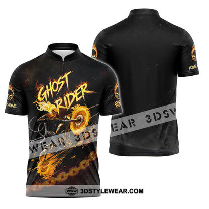 Unisex Shirt - Custom Ghost Rider Shirt - Zipper Polo Shirt / S - T-shirt