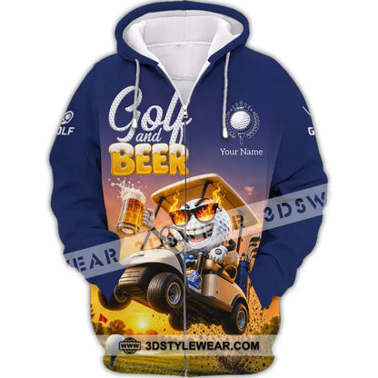 Unisex Shirt - Custom Golf And Free Shirt - Zipper Hoodie / S - T-shirt