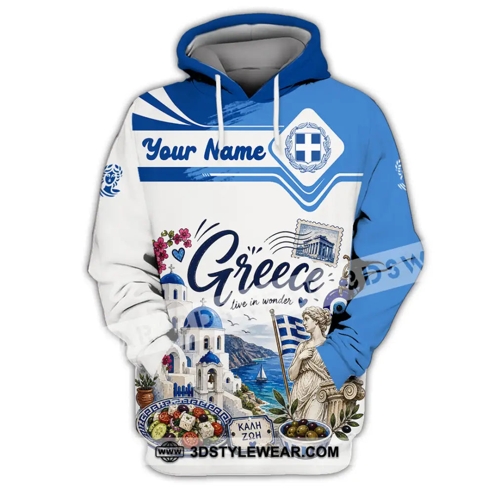 Unisex Shirt - Custom Greece Shirt - Hoodie / S - T-shirt