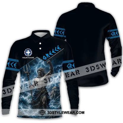 Unisex Shirt - Custom Greece Shirt - Long Sleeve Polo / S - T-shirt