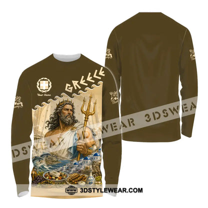 Unisex Shirt - Custom Greece Shirt - Long Sleeve Shirt / S - T-shirt