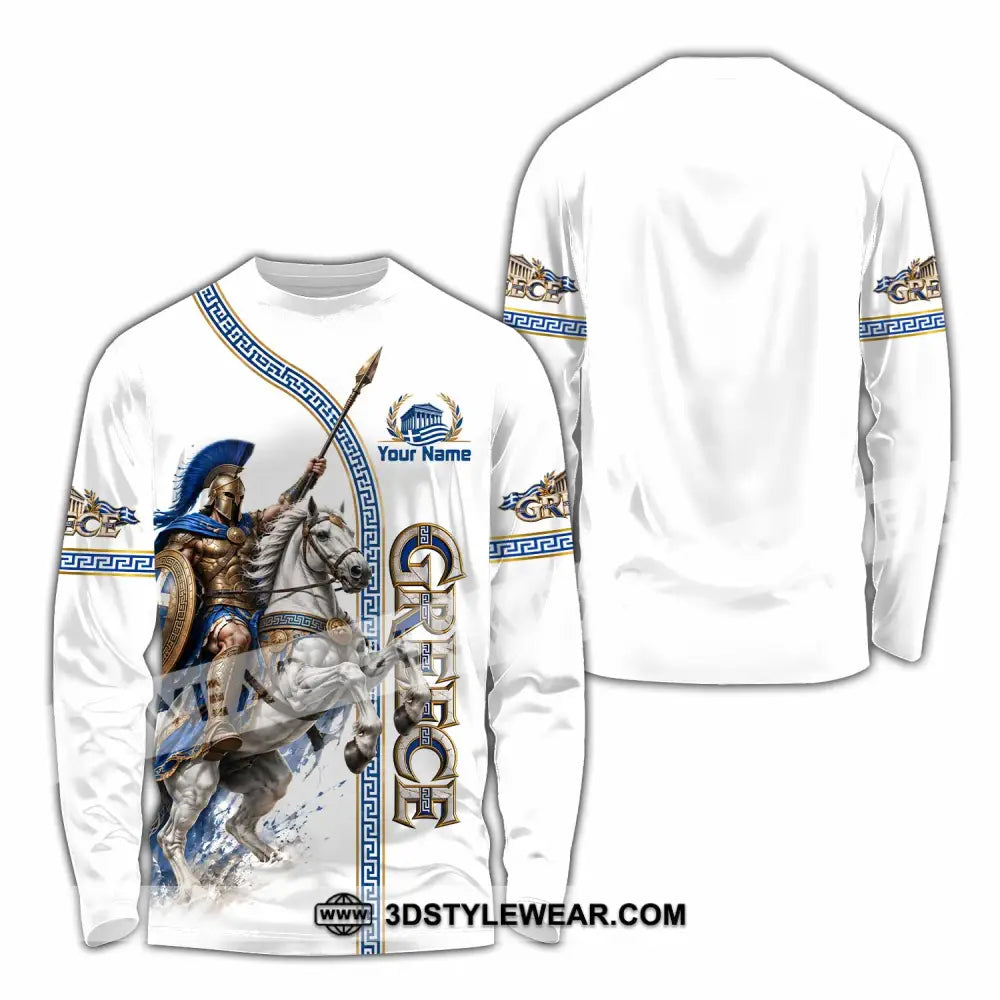 Unisex Shirt - Custom Greece Shirt - Long Sleeve Shirt / S - T-shirt