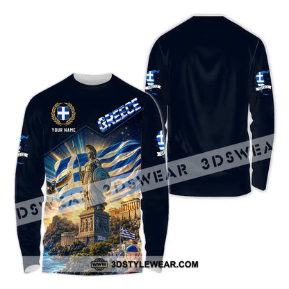 Unisex Shirt - Custom Greece Shirt - Long Sleeve Shirt / S - T-shirt