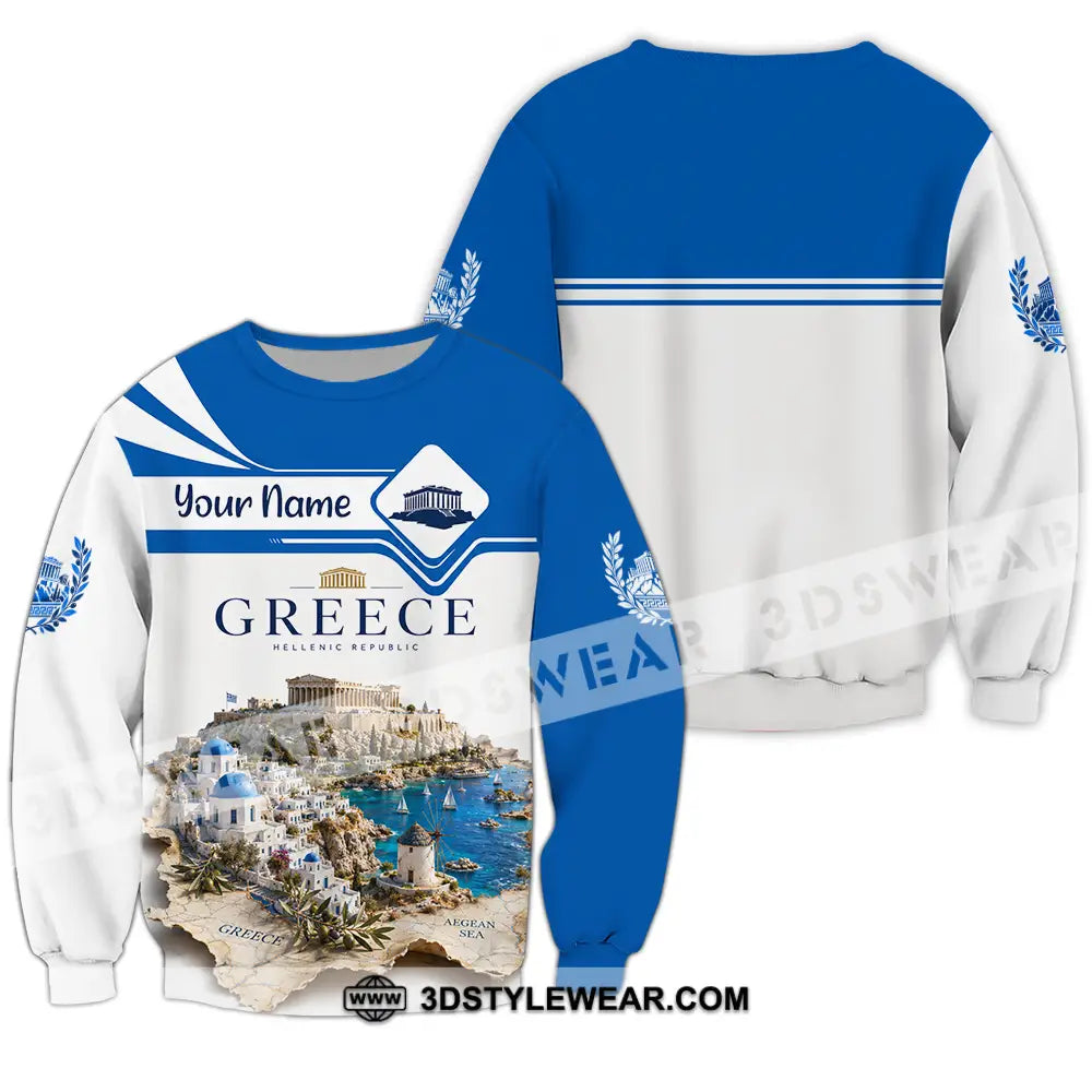 Unisex Shirt - Custom Greece Shirt - Long Sleeve / S - T-shirt