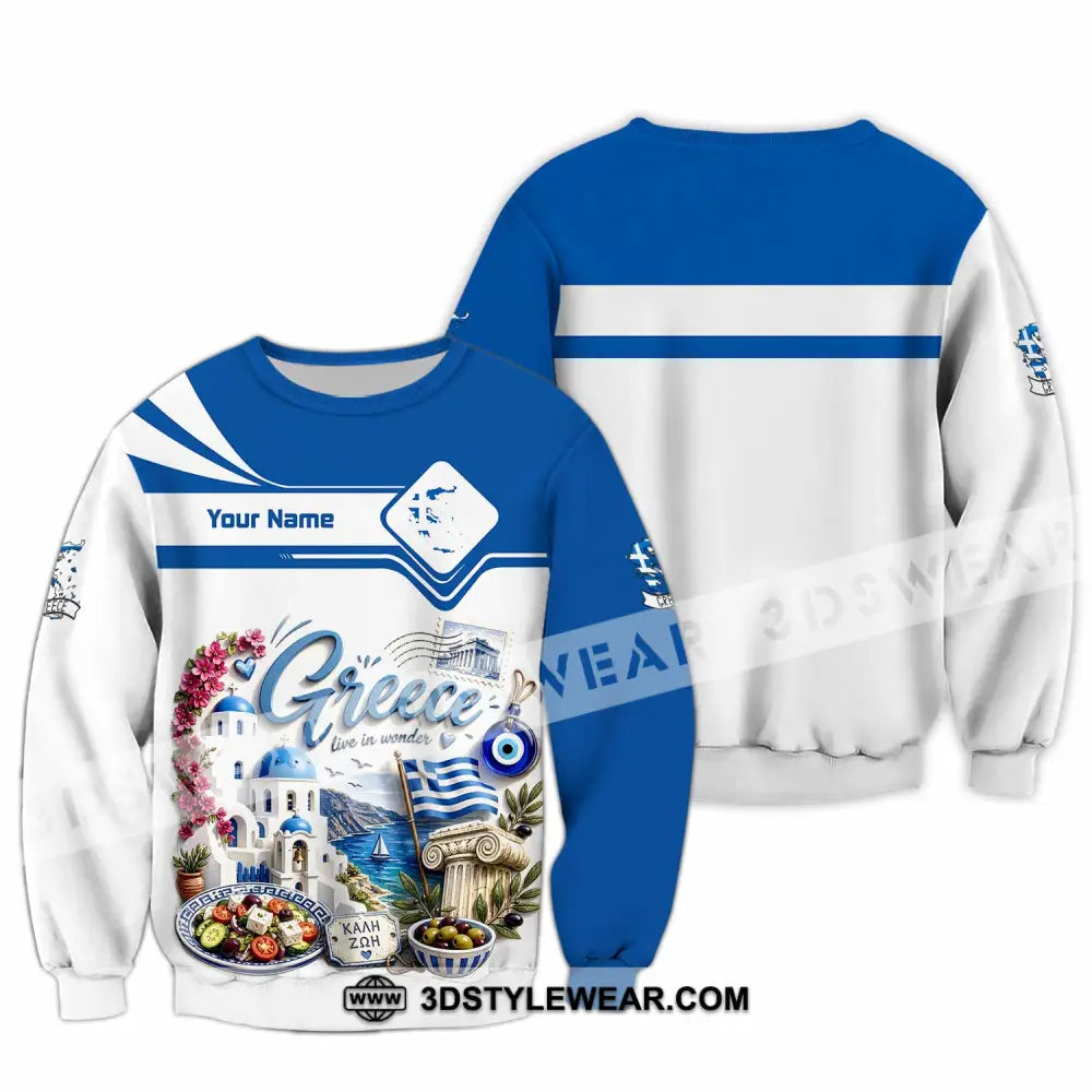 Unisex Shirt - Custom Greece Shirt - Long Sleeve / S - T-shirt