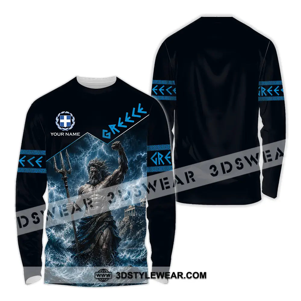 Unisex Shirt - Custom Greece Shirt - Long Sleeve Shirt / S - T-shirt