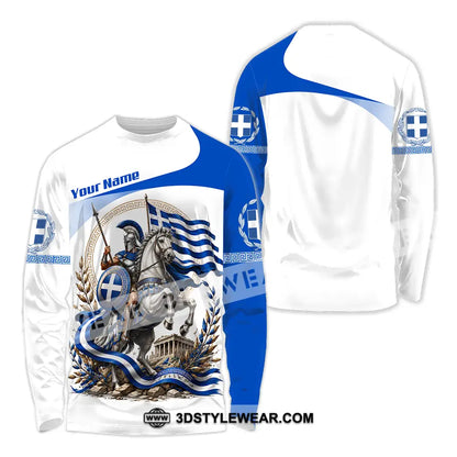 Unisex Shirt - Custom Greece Shirt - Long Sleeve Shirt / S - T-shirt