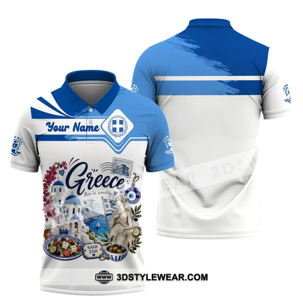 Unisex Shirt - Custom Greece Shirt - Polo Shirt / S - T-shirt