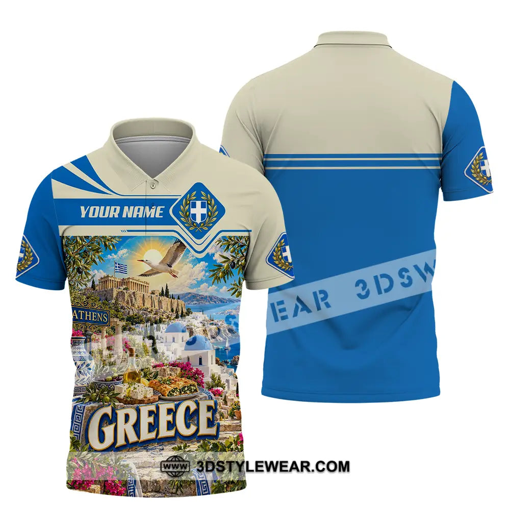 Unisex Shirt - Custom Greece Shirt - Polo Shirt / S - T-shirt