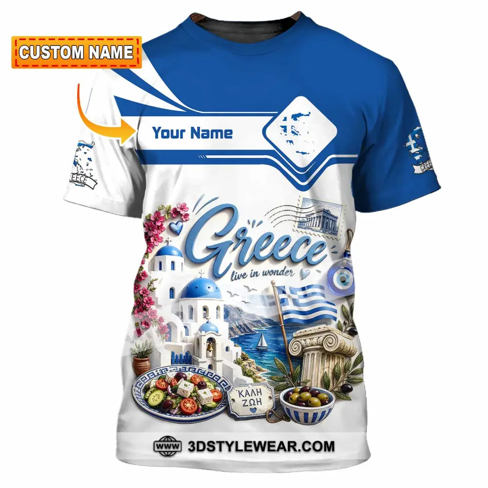 Unisex Shirt - Custom Greece Shirt - T-shirt