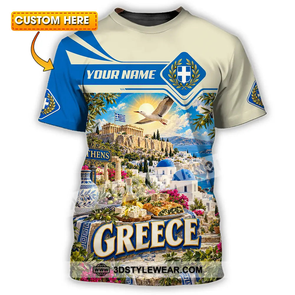 Unisex Shirt - Custom Greece Shirt - T-shirt