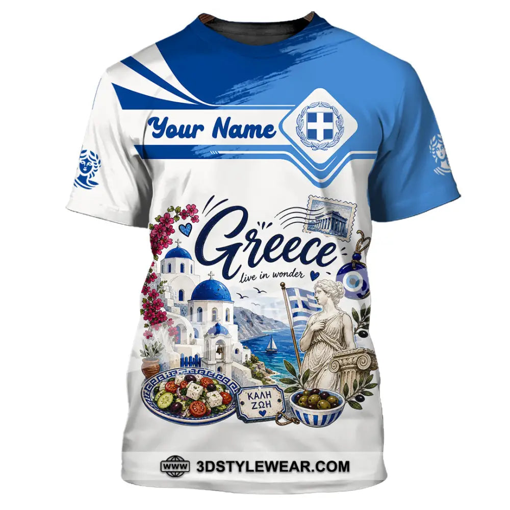 Unisex Shirt - Custom Greece Shirt - T-Shirt / S - T-shirt