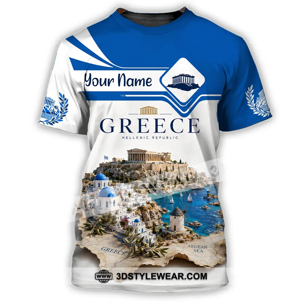 Unisex Shirt - Custom Greece Shirt - T-Shirt / S - T-shirt
