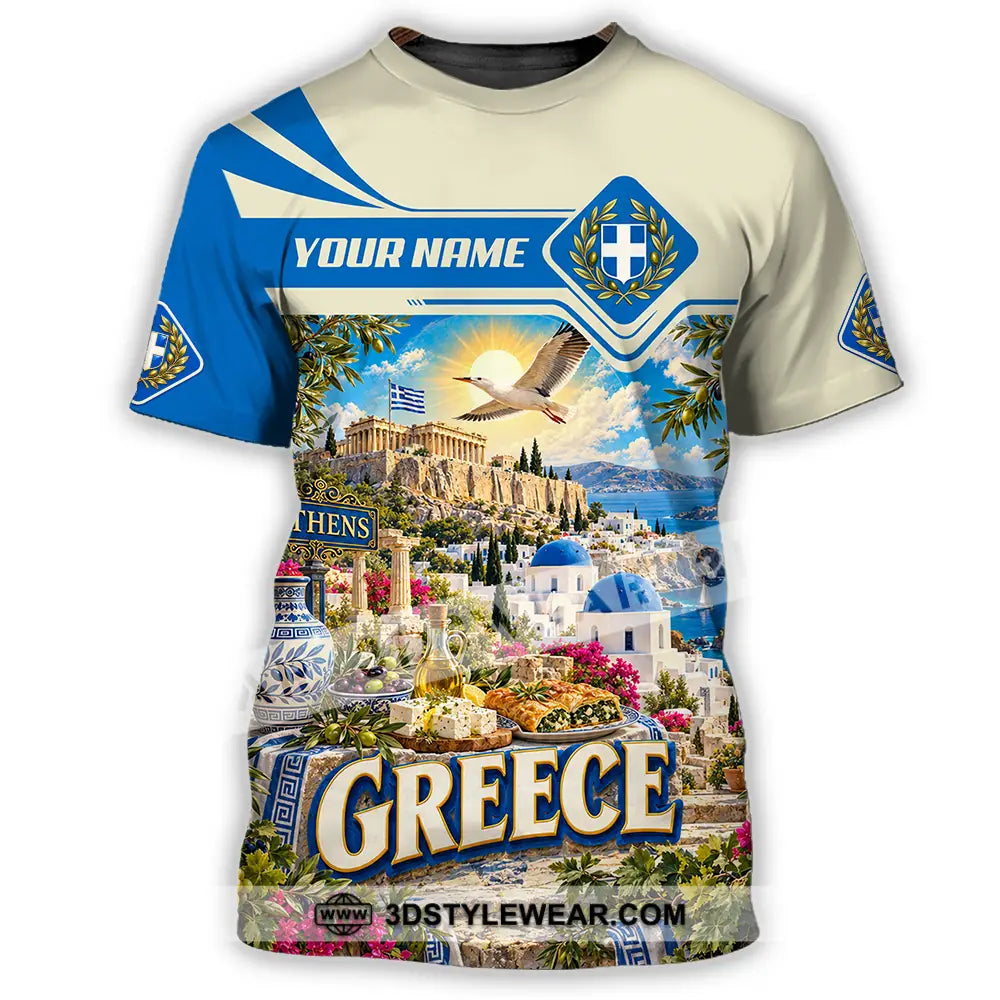 Unisex Shirt - Custom Greece Shirt - T-Shirt / S - T-shirt