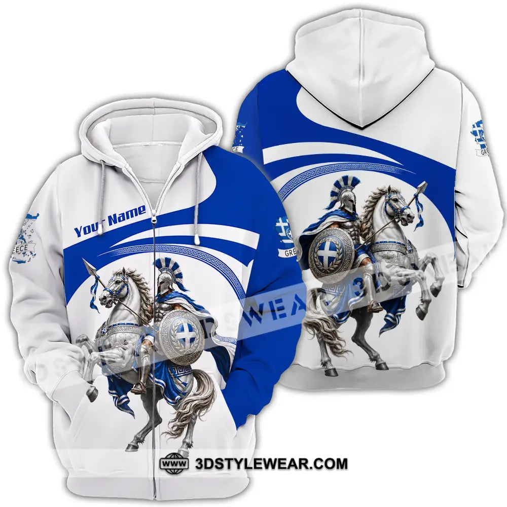 Unisex Shirt - Custom Greece Shirt - Zipper Hoodie / S - T-shirt