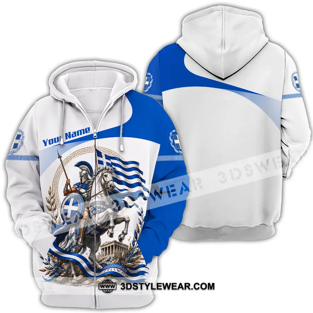 Unisex Shirt - Custom Greece Shirt - Zipper Hoodie / S - T-shirt