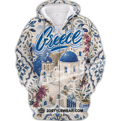 Unisex Shirt - Custom Greece Shirt - Zipper Hoodie / S - T-shirt