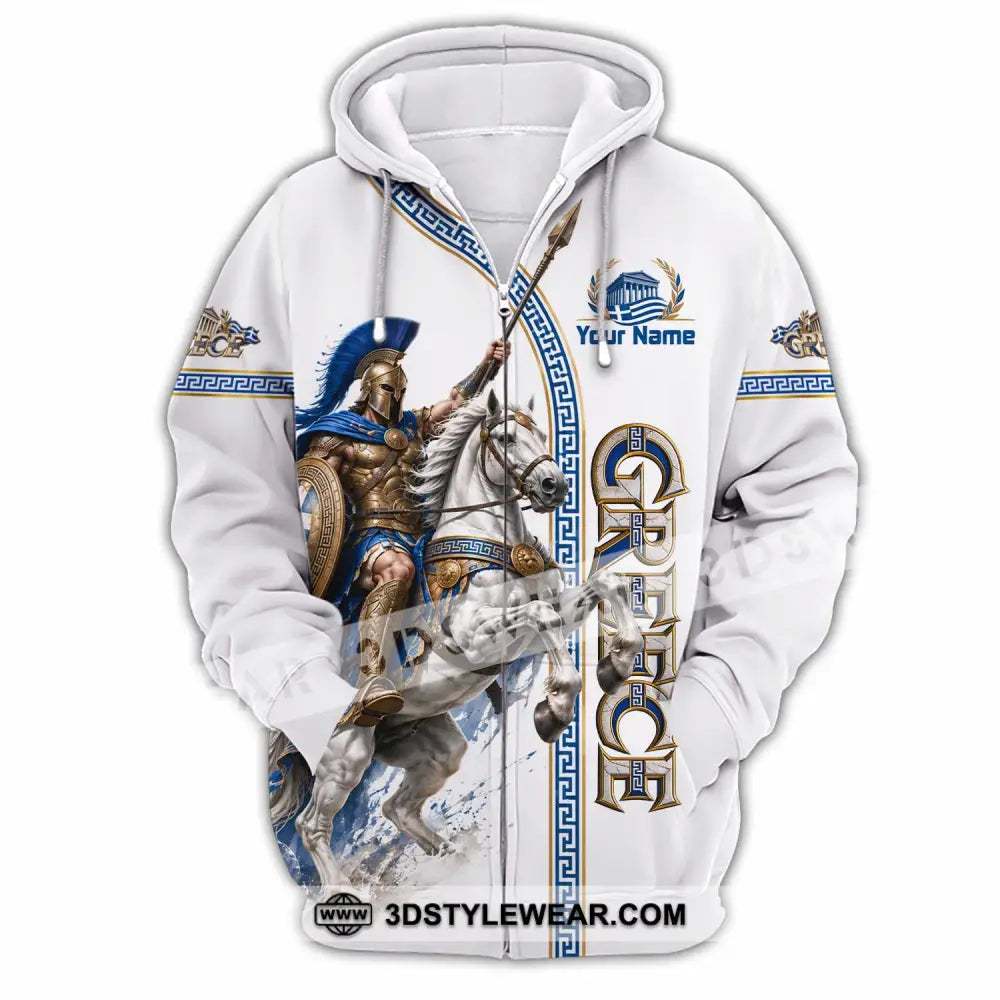 Unisex Shirt - Custom Greece Shirt - Zipper Hoodie / S - T-shirt