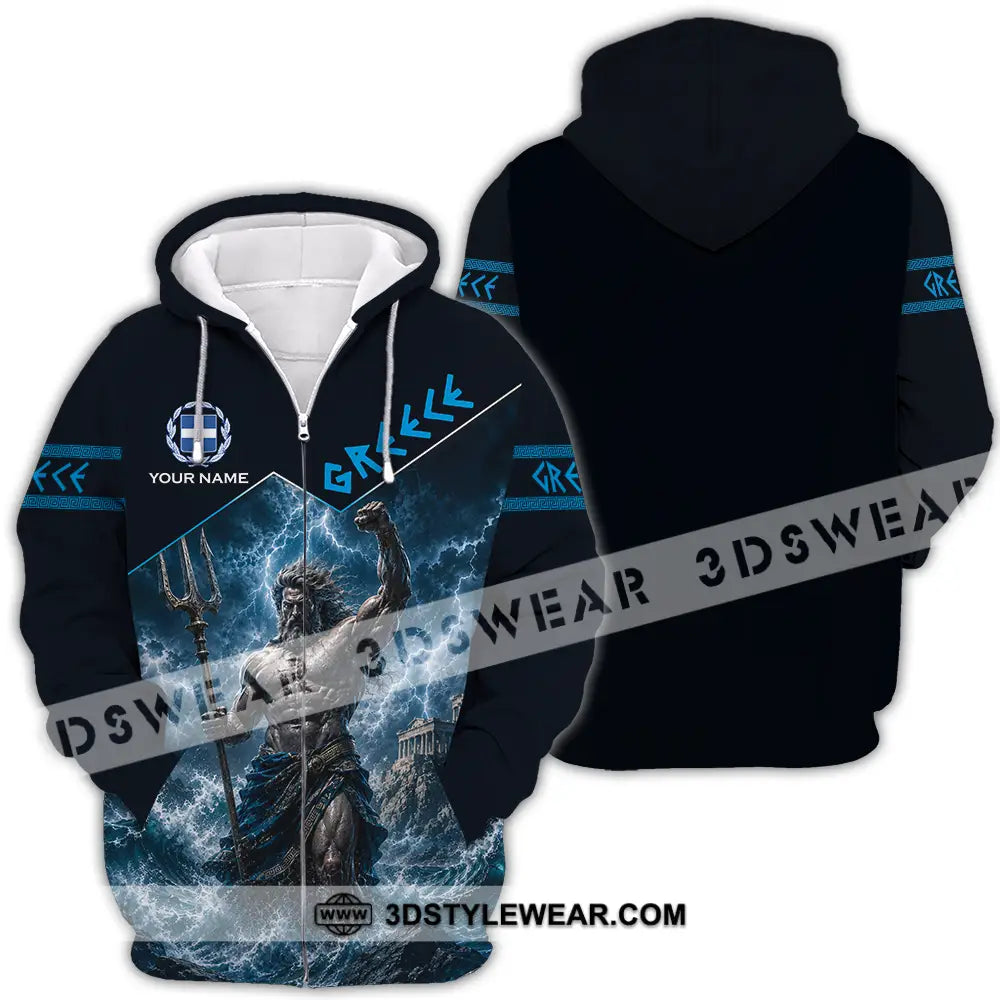 Unisex Shirt - Custom Greece Shirt - Zipper Hoodie / S - T-shirt