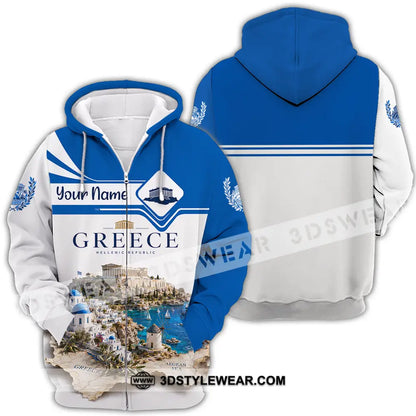 Unisex Shirt - Custom Greece Shirt - Zipper Hoodie / S - T-shirt