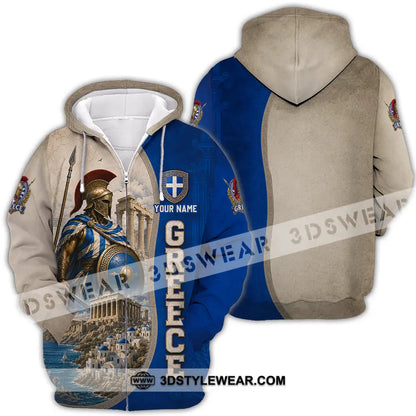 Unisex Shirt - Custom Greece Shirt - Zipper Hoodie / S - T-shirt