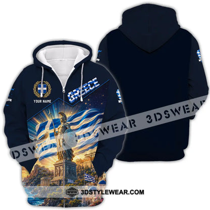 Unisex Shirt - Custom Greece Shirt - Zipper Hoodie / S - T-shirt
