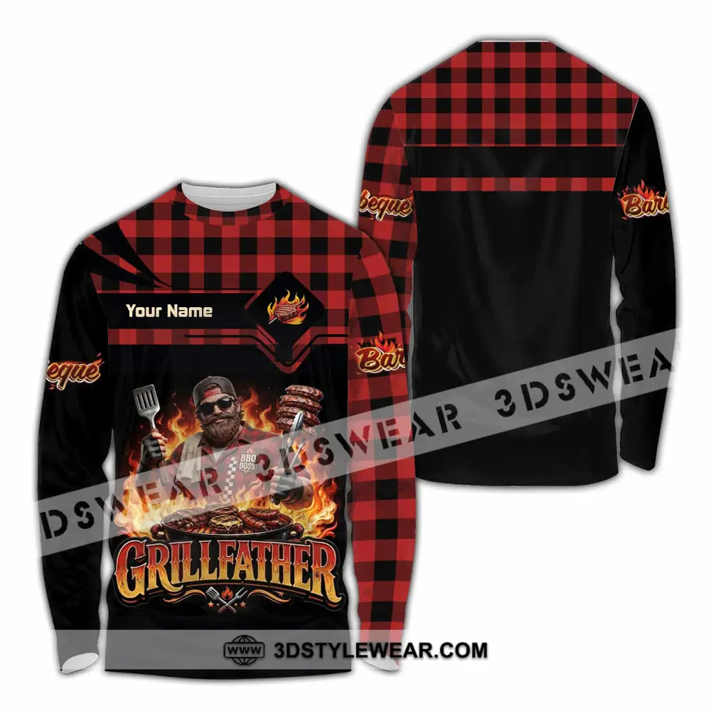 Unisex Shirt - Custom Grillfather Shirt - Long Sleeve Shirt / S - T-shirt