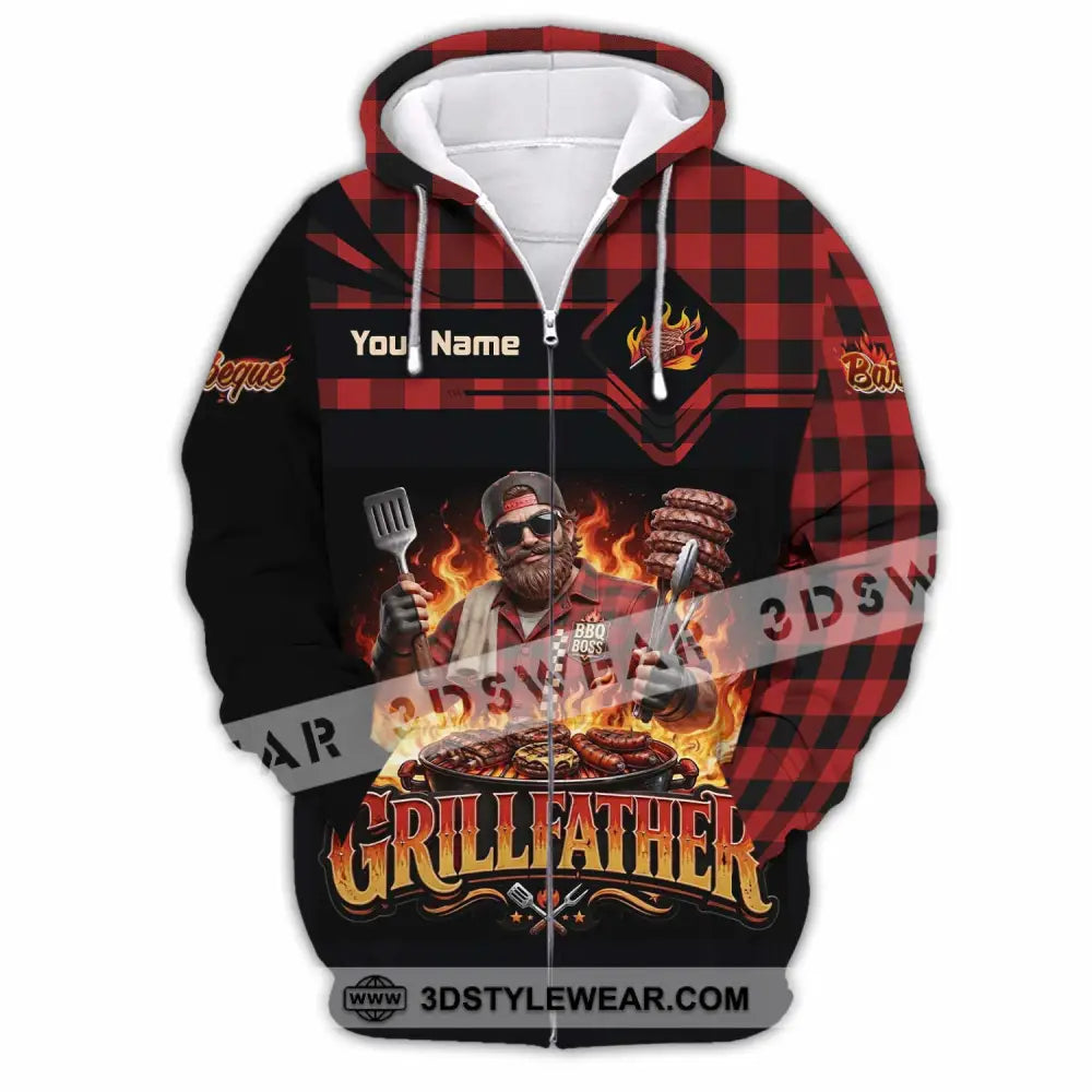 Unisex Shirt - Custom Grillfather Shirt - Zipper Hoodie / S - T-shirt
