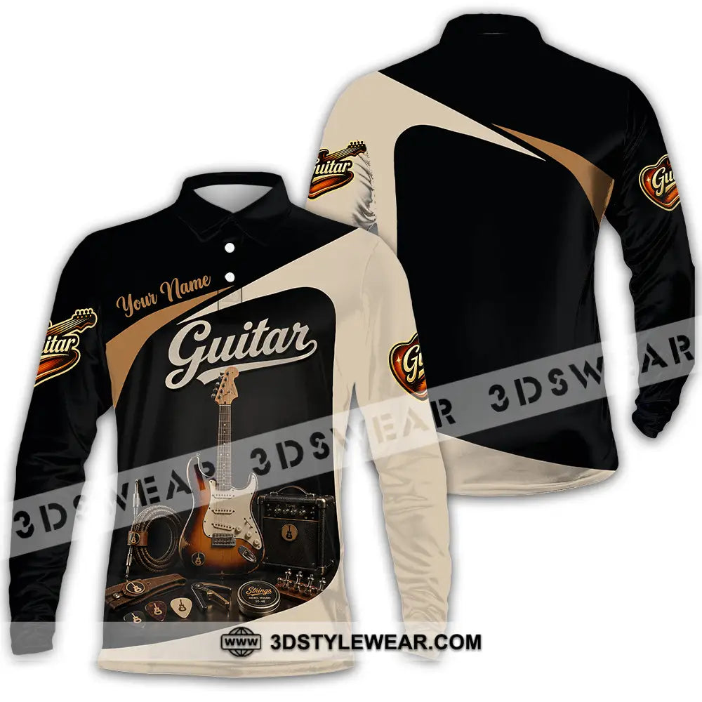 Unisex Shirt - Custom Guitar Shirt - Long Sleeve Polo / S - T-shirt