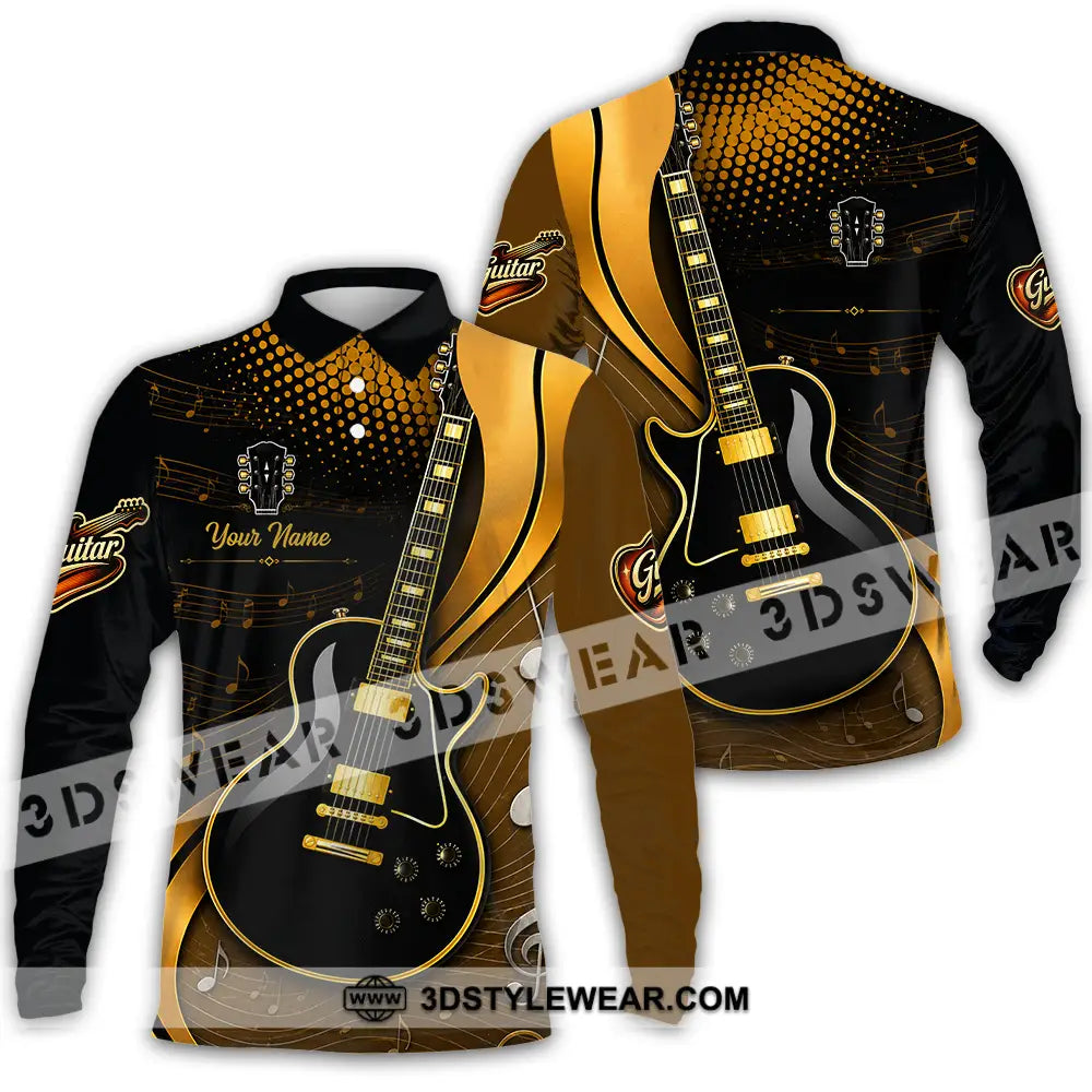 Unisex Shirt - Custom Guitar Shirt - Long Sleeve Polo / S - T-shirt