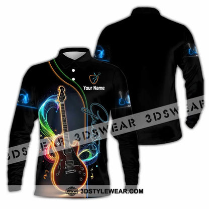Unisex Shirt - Custom Guitar Shirt - Long Sleeve Polo / S - T-shirt