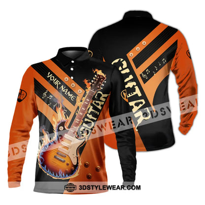 Unisex Shirt - Custom Guitar Shirt - Long Sleeve Polo / S - T-shirt