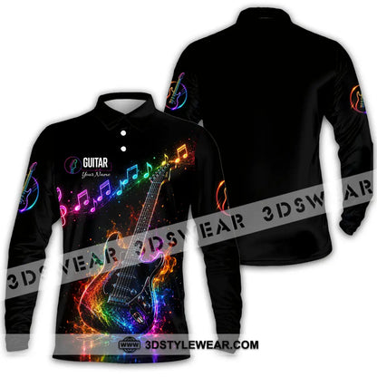 Unisex Shirt - Custom Guitar Shirt - Long Sleeve Polo / S - T-shirt