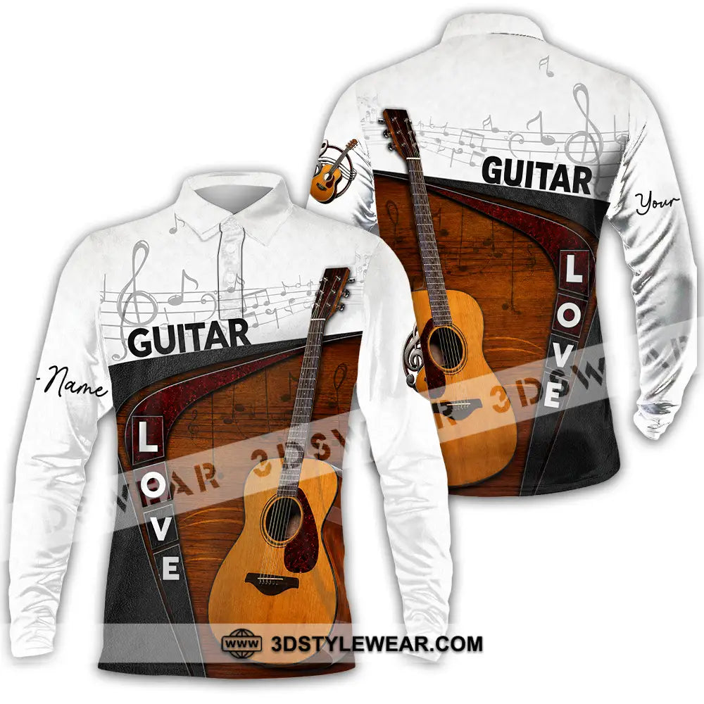 Unisex Shirt - Custom Guitar Shirt - Long Sleeve Polo / S - T-shirt