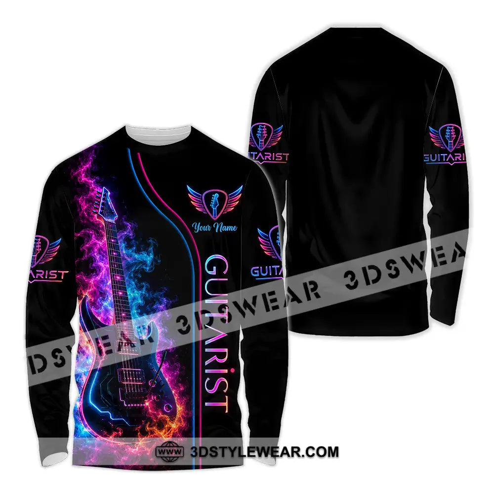 Unisex Shirt - Custom Guitar Shirt - Long Sleeve Shirt / S - T-shirt