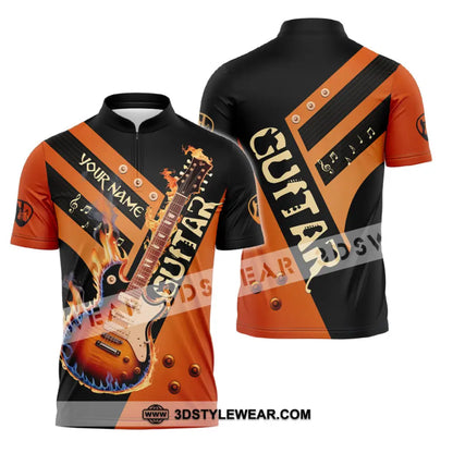 Unisex Shirt - Custom Guitar Shirt - Zipper Polo Shirt / S - T-shirt