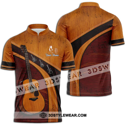 Unisex Shirt - Custom Guitar Shirt - Zipper Polo Shirt / S - T-shirt