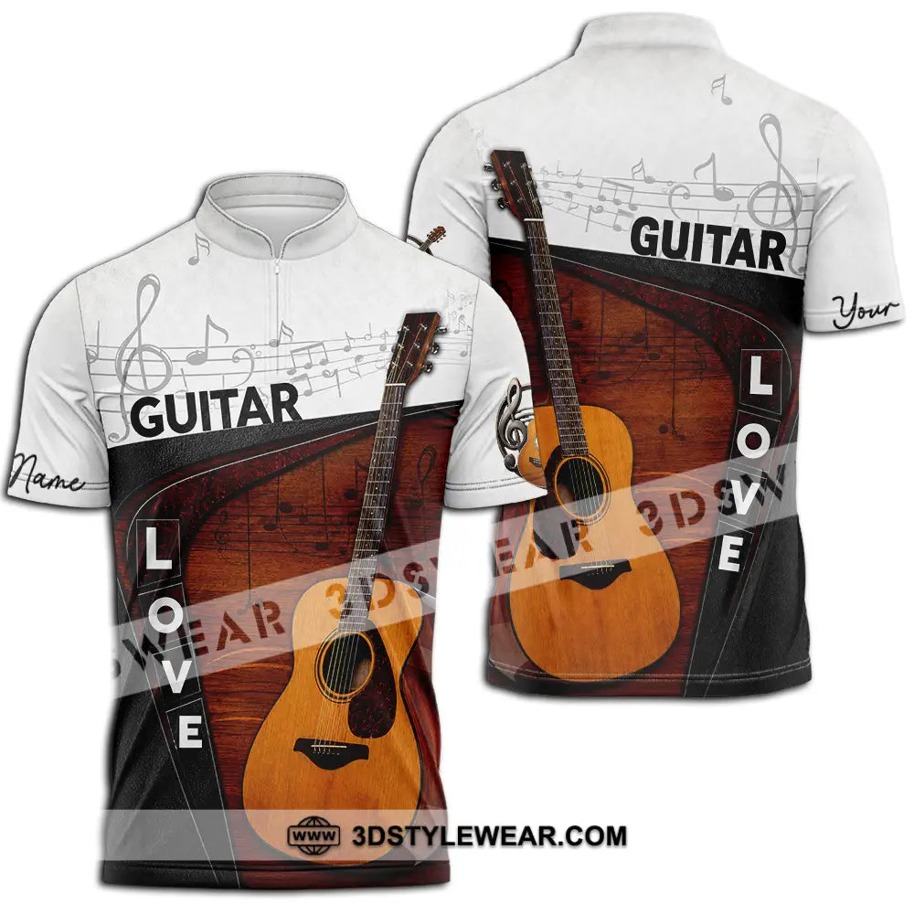 Unisex Shirt - Custom Guitar Shirt - Zipper Polo Shirt / S - T-shirt