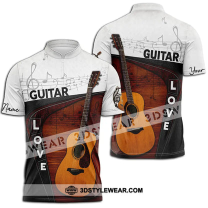 Unisex Shirt - Custom Guitar Shirt - Zipper Polo Shirt / S - T-shirt