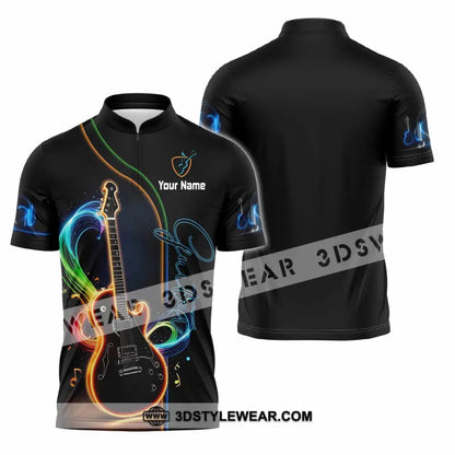 Unisex Shirt - Custom Guitar Shirt - Zipper Polo Shirt / S - T-shirt