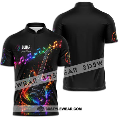 Unisex Shirt - Custom Guitar Shirt - Zipper Polo Shirt / S - T-shirt