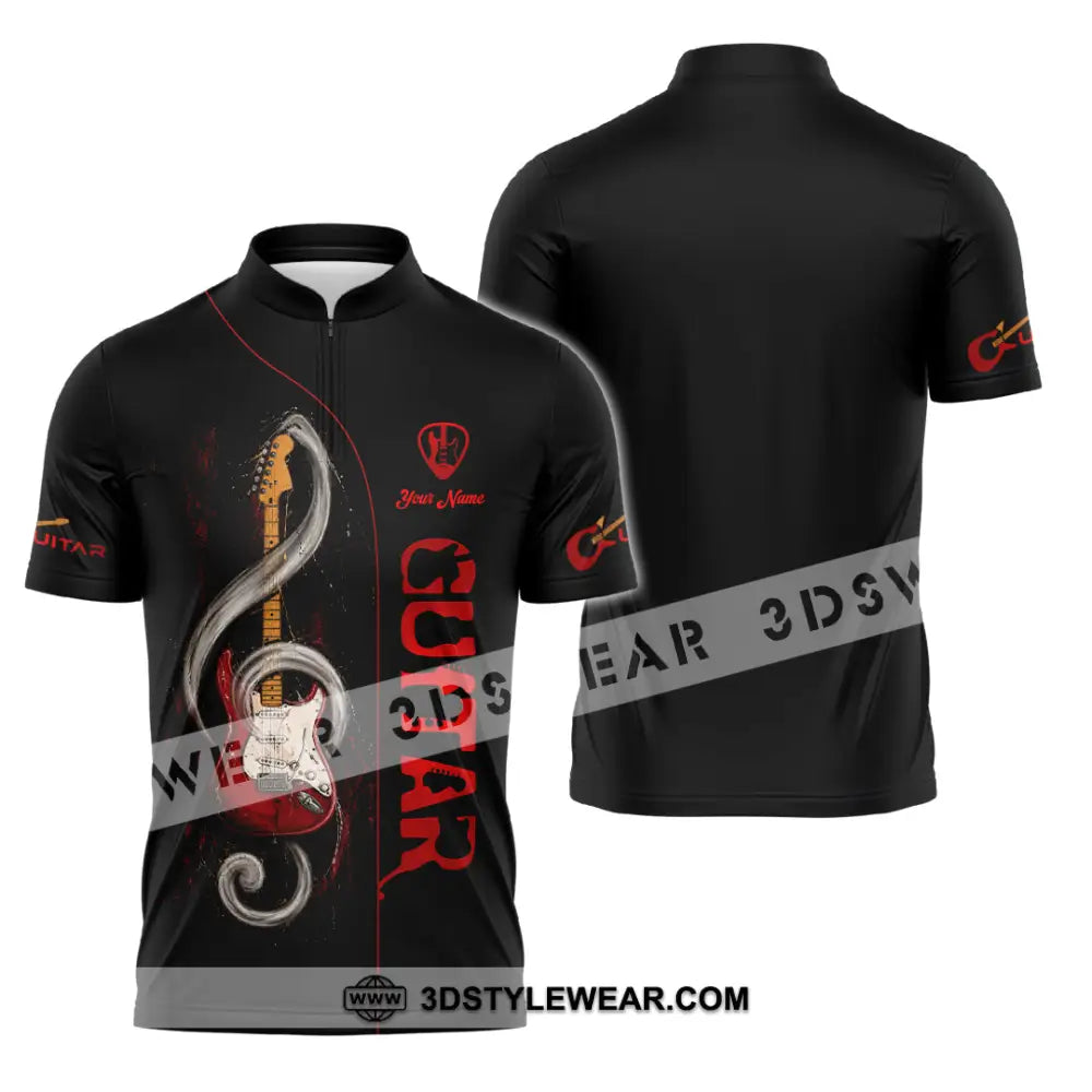 Unisex Shirt - Custom Guitar Shirt - Zipper Polo Shirt / S - T-shirt