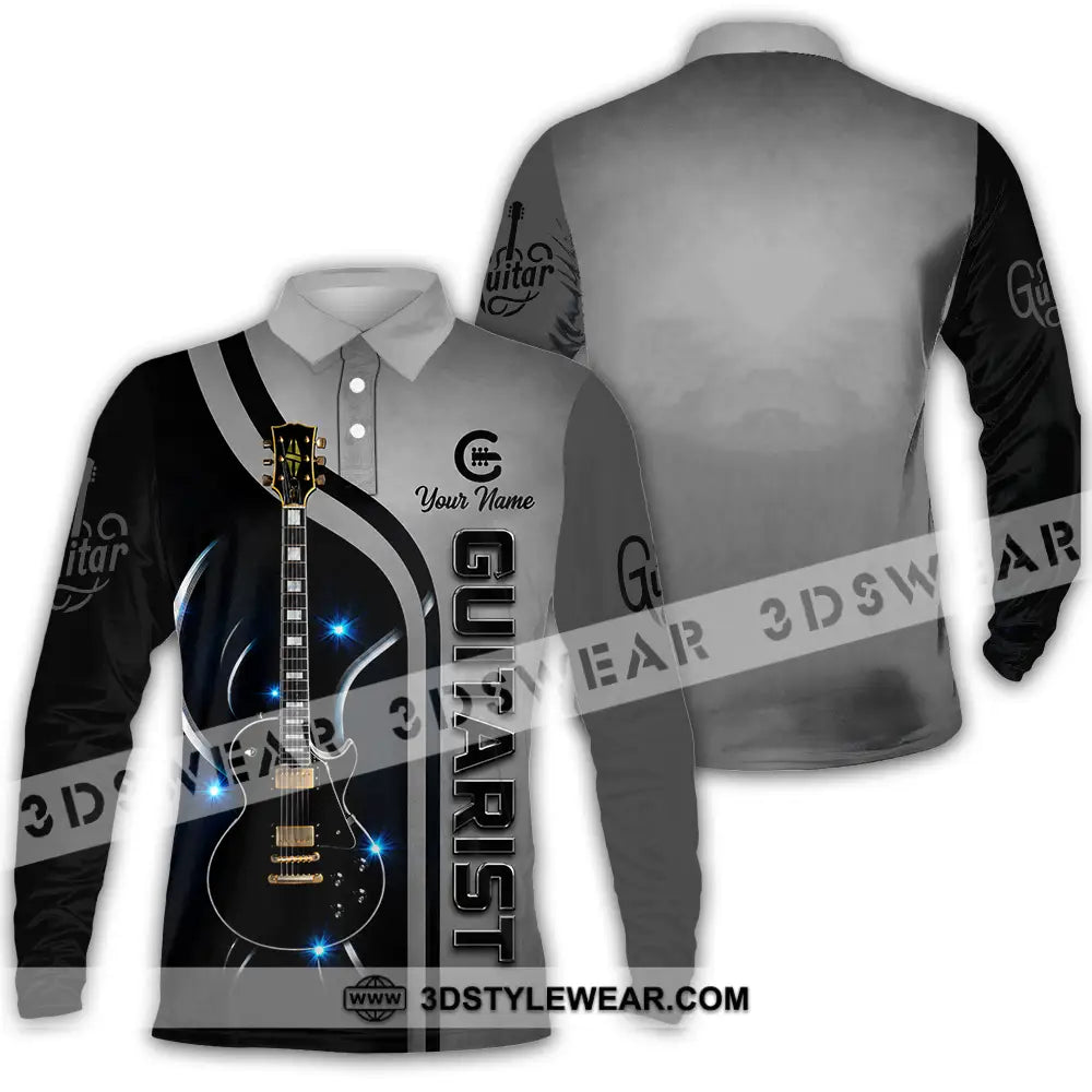 Unisex Shirt - Custom Guitarist Shirt - Long Sleeve Polo / S - T-shirt