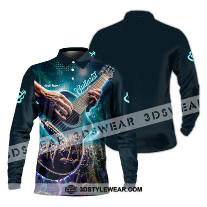 Unisex Shirt - Custom Guitarist Shirt - Long Sleeve Polo / S - T-shirt