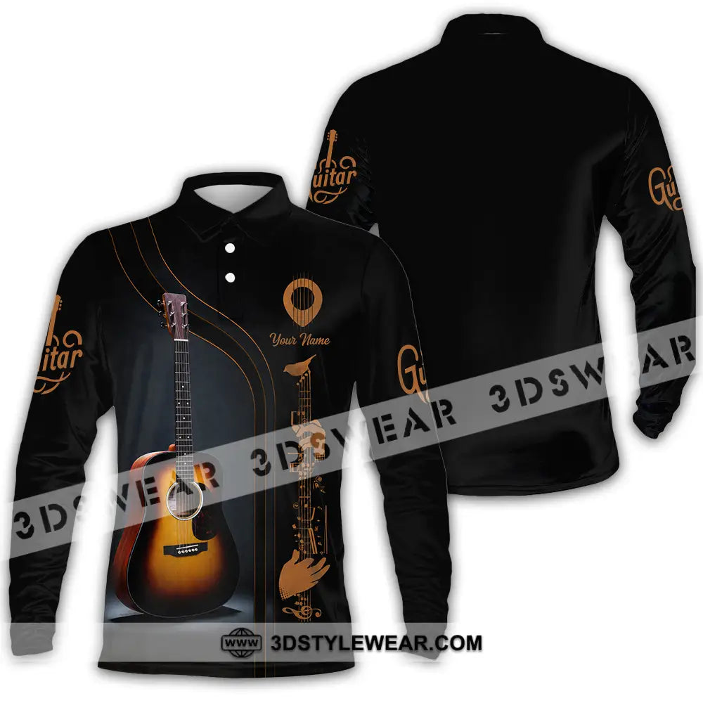 Unisex Shirt - Custom Guitarist Shirt - Long Sleeve Polo / S - T-shirt