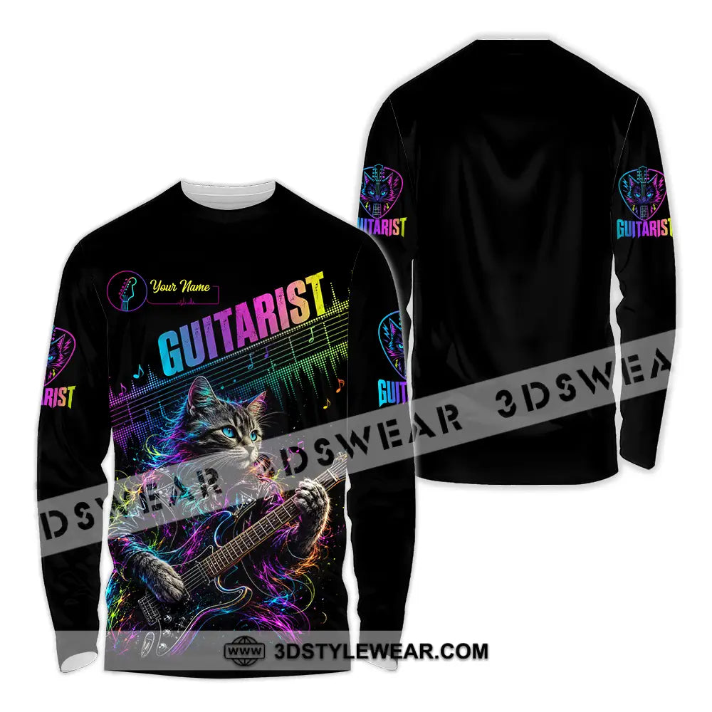Unisex Shirt - Custom Guitarist Shirt - Long Sleeve Shirt / S - T-shirt