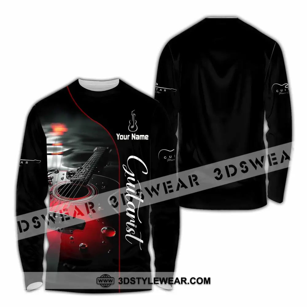 Unisex Shirt - Custom Guitarist Shirt - Long Sleeve Shirt / S - T-shirt