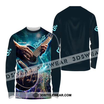 Unisex Shirt - Custom Guitarist Shirt - Long Sleeve Shirt / S - T-shirt