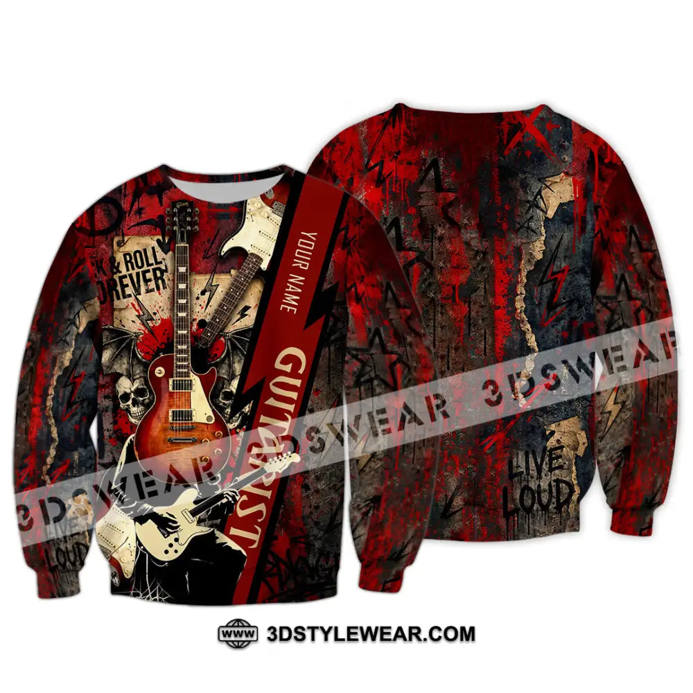 Unisex Shirt - Custom Guitarist Shirt - Long Sleeve / S - T-shirt