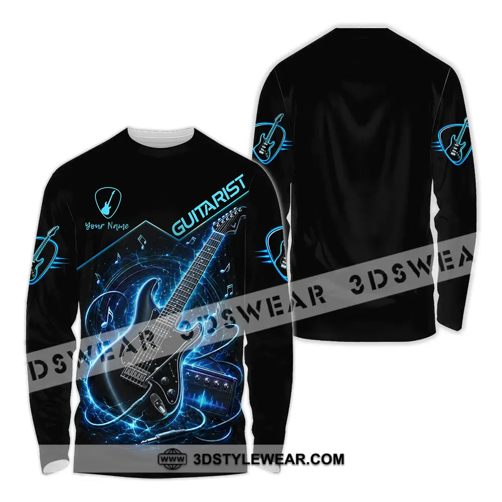 Unisex Shirt - Custom Guitarist Shirt - Long Sleeve Shirt / S - T-shirt
